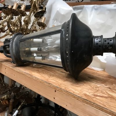 Large black wall mount fixture