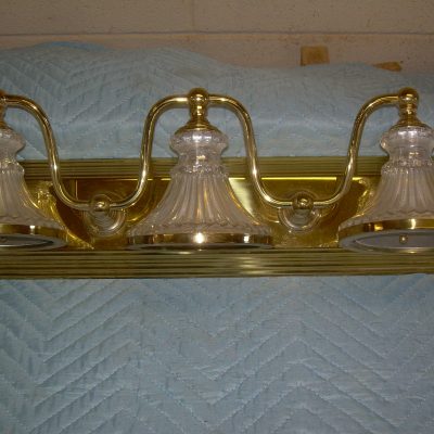 Brass wall mount vanity light