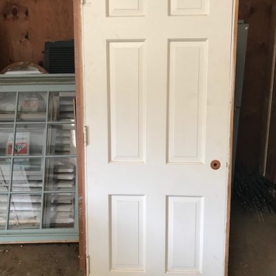 Solid core wood six panel doors