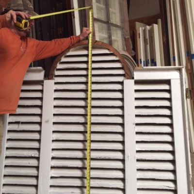 Louvered arched top gable vent - lg