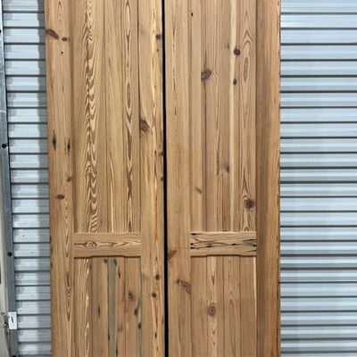 Heart Pine Slab Double Door