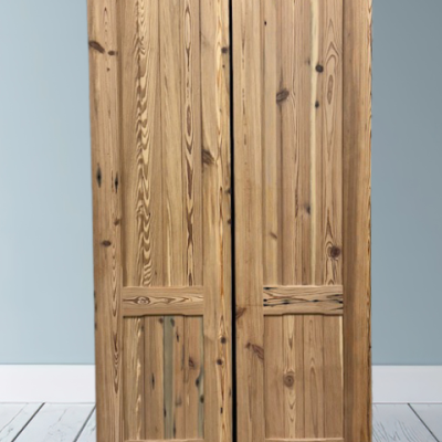 Heart Pine Slab Double Door