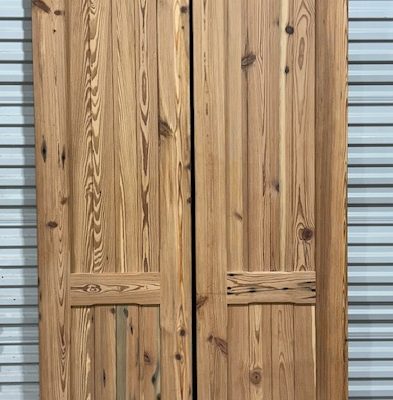 Heart Pine Slab Double Door